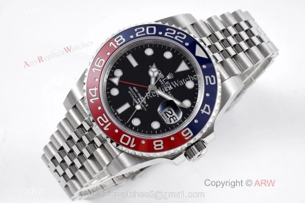 VR Factory V2 Version Swiss Rolex GMT-Master II 3285 Watch Pepsi Ceramic Bezel ref 126710 3