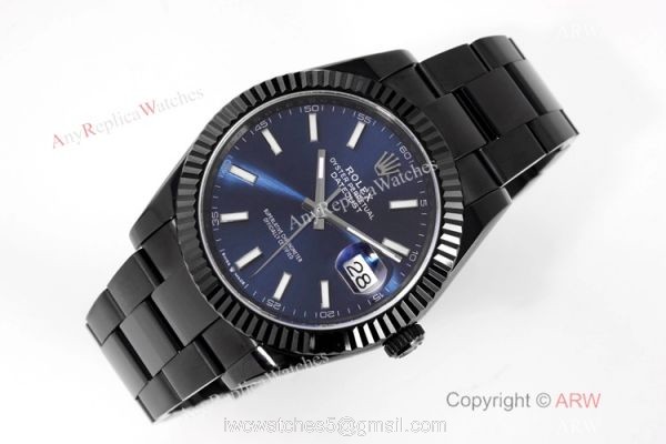 VR-Factory 1:1 Best Replica Rolex Datejust II Watch Black Venom Blue Dial 3