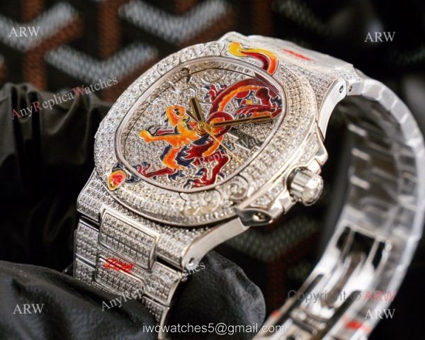 Mens Patek Philippe Nautilus Iced Out Diamonds With Dragon Dial Ref 5720 Limited Edition Watch Replica 3