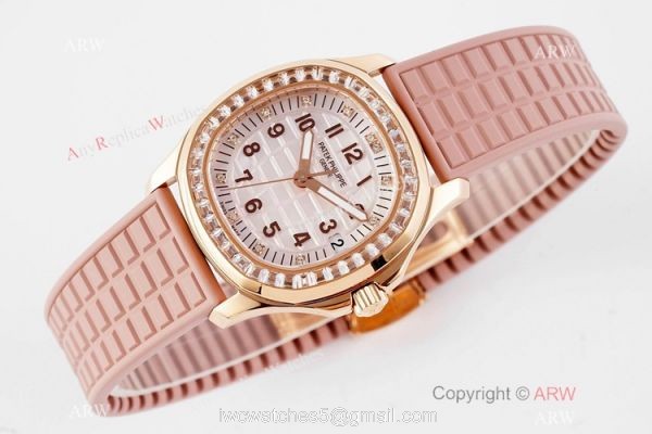 PPF Factory Patek Philippe Aquanaut Cal.324 Watch Copy Rose Gold and Pink 3