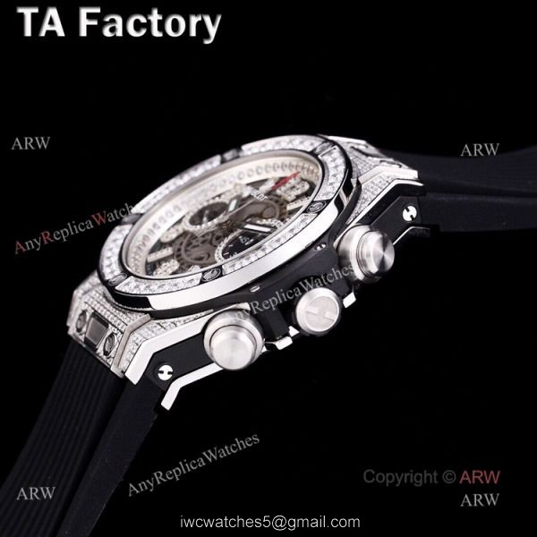 Best Replica Hublot Big Bang Unico 45mm Full Diamonds Automatic Watch For Men 3