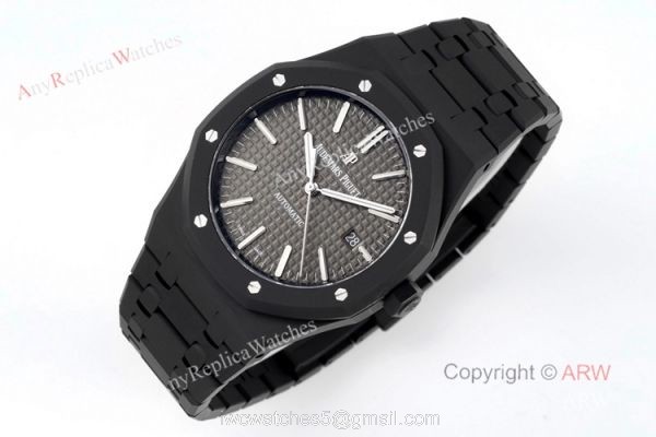 New Audemars Piguet Watches Royal Oak 15400 Grey Dial Black Venom DLC Swiss Replica Watches 3
