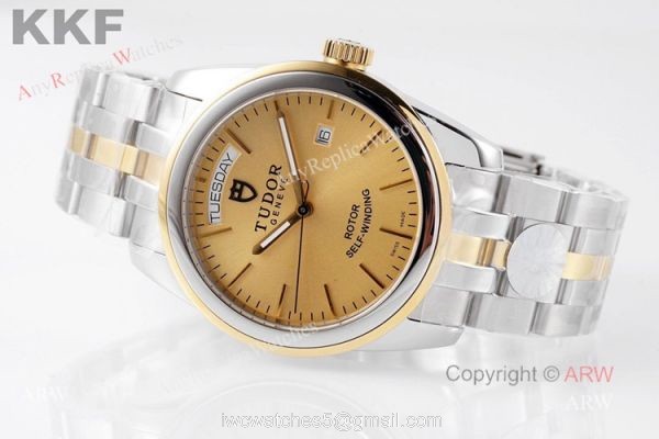 New Tudor Day Date Glamour Gold Watch 39mm Top Replica 3