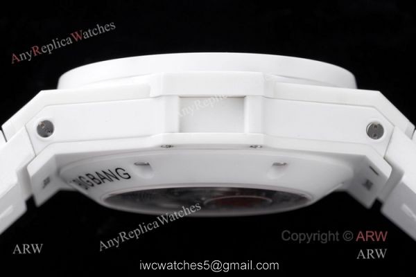 (HB) Best Hublot Big Bang Unico White Ceramic White Rubber Strap Replica Watch 3