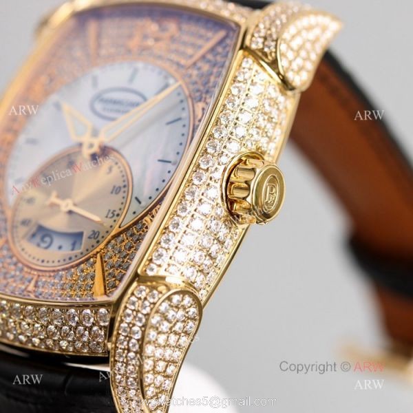 Yellow Gold Parmigiani Fleurier KALPA Diamond Watches Replica For Men 3