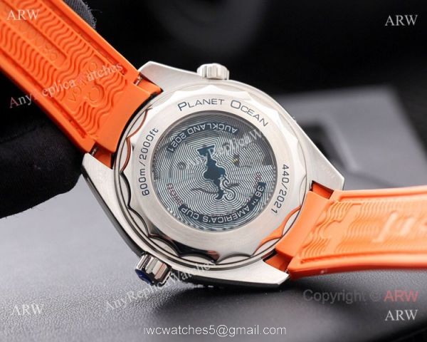 New Copy Omega Planet Ocean 600M Americas Cup Watches Blue Dial 3