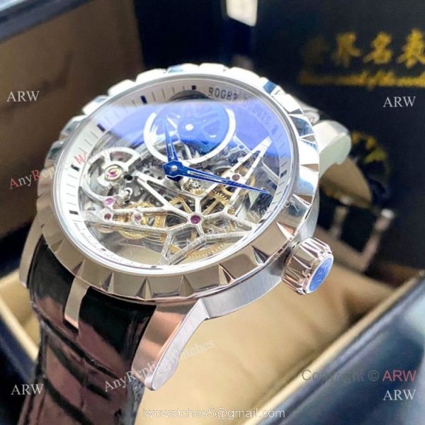 New Replica Roger Dubuis Excalibur 46 Hollow Watch White Inner 3