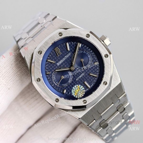 Swiss Model Audemars Piguet Royal Oak Moon Phase Watch 41mm Solid Black 3