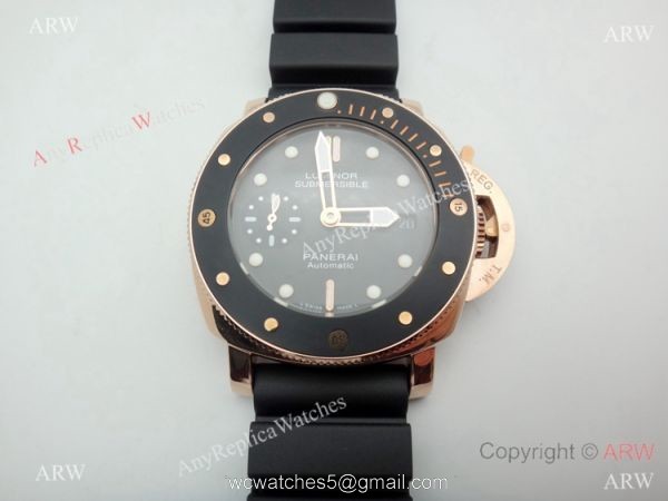 Copy Panerai Submersible PAM684 Watch Rose Gold Lady 42mm 3