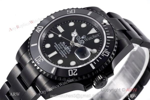 IPK Best 1:1 Rolex Blaken Submariner Watch DLC Carbon 3