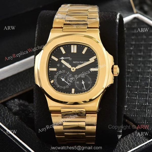 Patek Philippe Power Reserve Moonphase Copy Watches All Gold 40mm 3