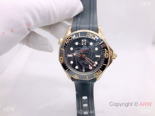 Copy Omega James Bond Limited Edition Seamaster 300m Watch Yellow Gold 42mm 3