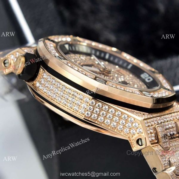 Clone Audemars Piguet Iced Out Full Diamond Watches Stainless Steel 3