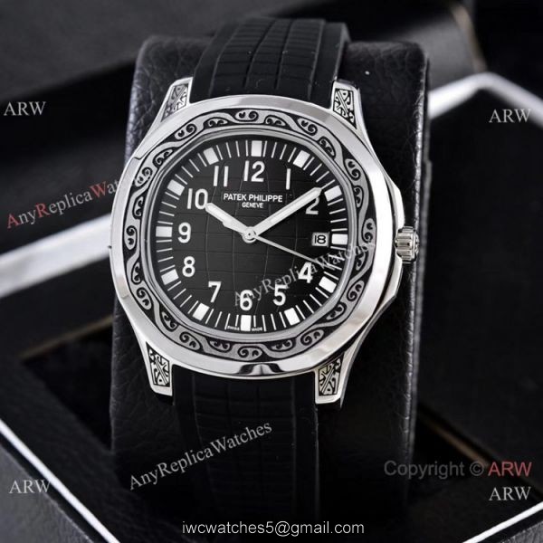 Clone Patek Philippe Aquanaut Silver Engraving Watches Vintage Style 3