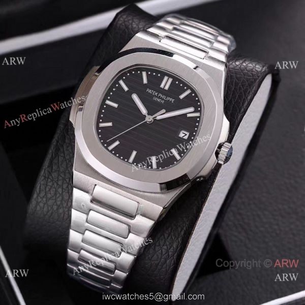 Knockoff Patek Philippe Nautilus 40mm Watches Blue Face Stainless Steel 3