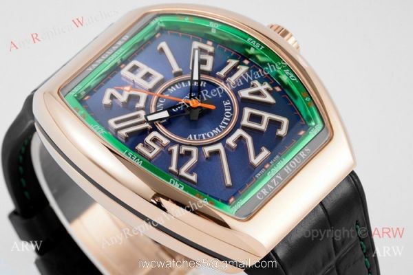 ABF Swiss Replica Franck Muller V45 CRAZY HOUR Watch 44mm Rose Gold 3