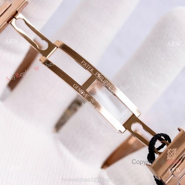 Swiss Copy Patek Philippe Nautilus Rose Gold Men Watch PPF Cal.324 Movement 3