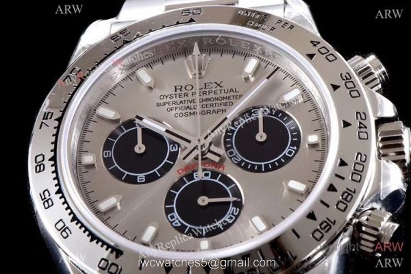 Best 1:1 Replica Rolex Daytona JH Factory 4130 Gray Chronograph Dial Watch 40mm 3