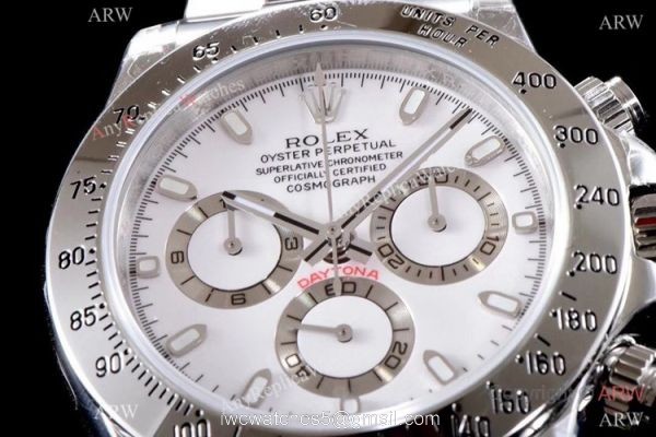 Best 1:1 Copy Rolex Daytona White Dial 40mm Watch JH-4130-Chronograph 3