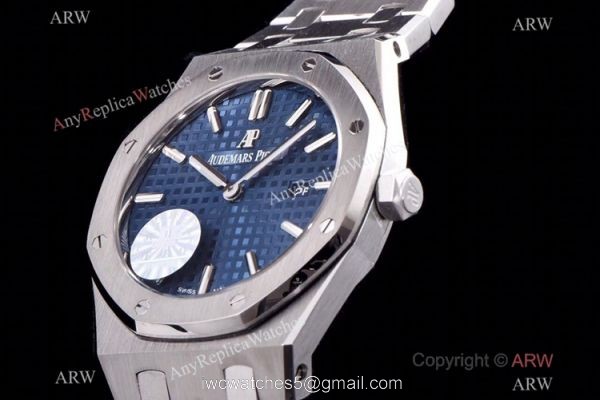 JF Factory Best Copy Audemars Piguet Lady Royal Oak Watch Blue Face 33mm Quartz Movement 3