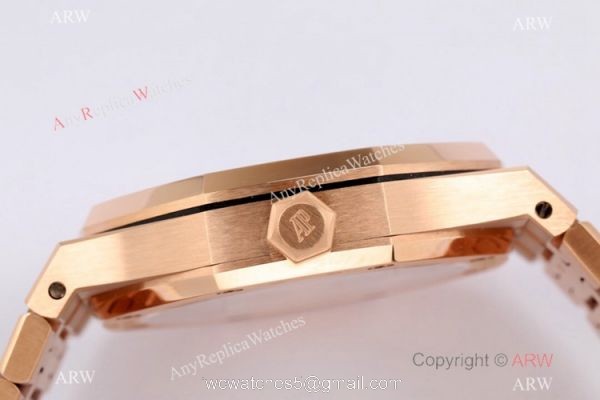 R8 Factory 1-1 Best Replica Audemars Piguet Royal Oak Swiss Tourbillon Watch Rose Gold 3