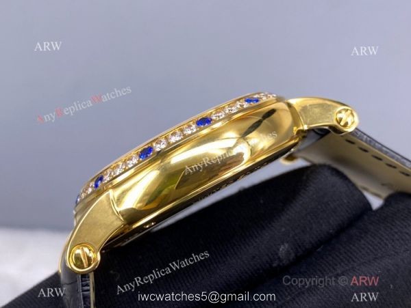 Super Clone Patek Philippe Tourbillon Moon phase Diamond Watch Gold Power Reserve 3