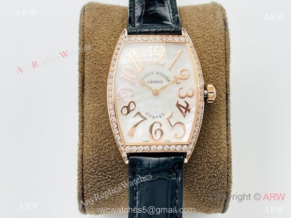 Swiss Grade 1 Franck Muller Cintree Curvex Lady Watches Diamond Bezel 3
