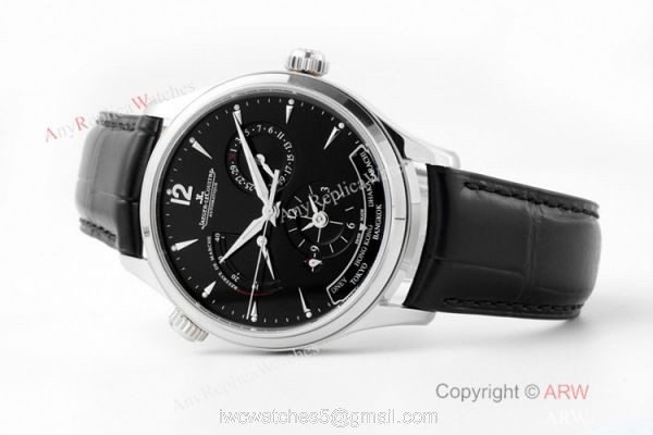 ZF Factory 1:1 Swiss Replica Jaeger leCoultre Master Watch Blue Face Leather Strap 3