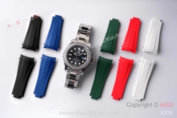 (ROF) 1-1 Best Replica Rolex Yacht-Master Gray Dial Diamond Custom Luxury watches 3