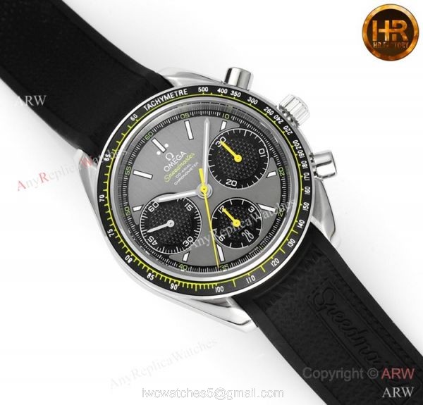 HRF Swiss Replica Omega Speedmaster Racing Gray Dial Watch 3