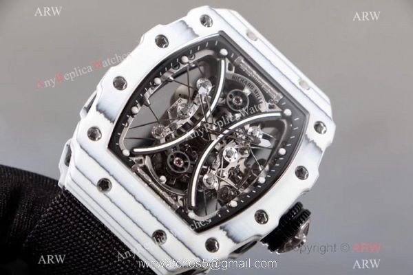 KV Factory Richard Mille Tourbillon Pablo Mac Donough RM53 01 Watch Canvas Strap TPT Carbon 3