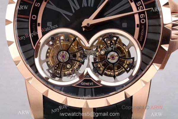 Super Clone Roger Dubuis RDDBEX0249 Double Tourbillon Rose Gold Watch 47mm 3