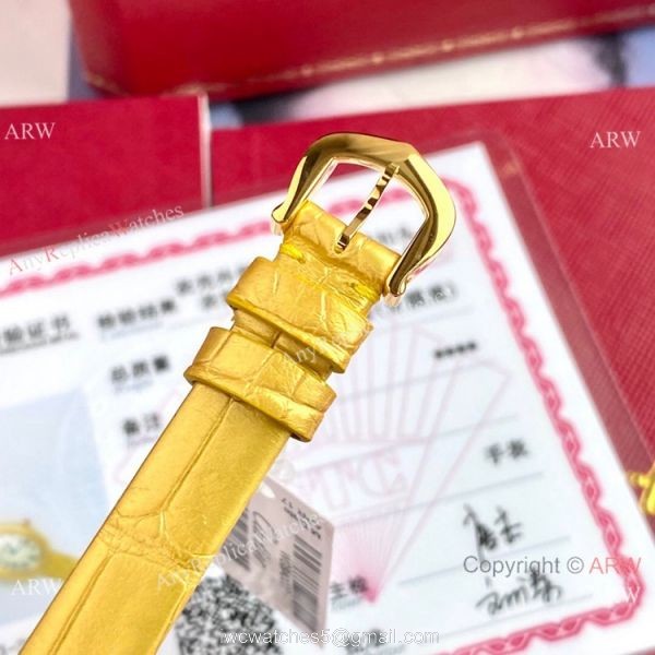 New Copy Cartier Baignoire Sapphire Glass Quartz Watch All Gold Small 3