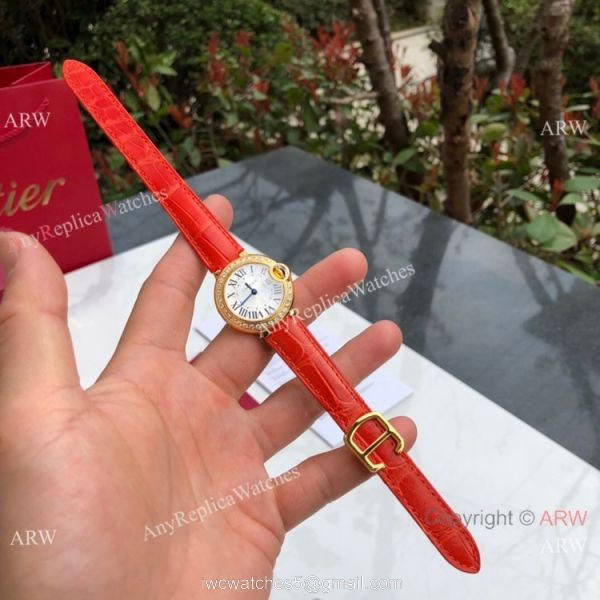 Swiss Copy Cartier Ballon Bleu Lady 30mm Diamond Watch Swiss Quartz Movement 3
