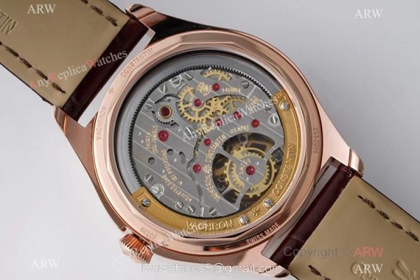 Swiss Replica Vacheron Constantin Fiftysix Flying Tourbillon EUR Factory 1:1 Best Edition Watch Rose Gold 3