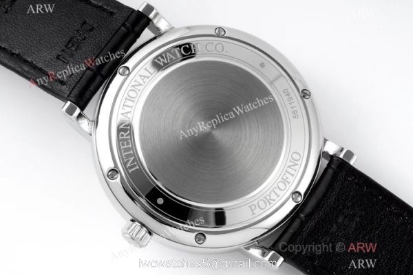 AI Factory Swiss Replica IWC Portofino Hand Wound 8 Days Moon Phase Watch Blue Dial 45mm 3
