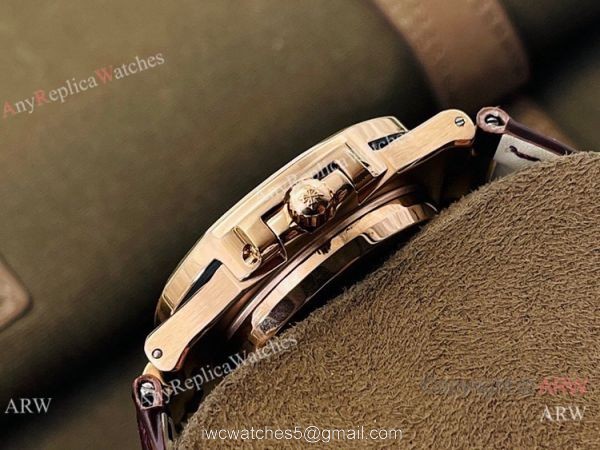 (PF Factory) Patek Philippe Nautilus Moonphase 5724 Watch Rose Gold Black Dial 3