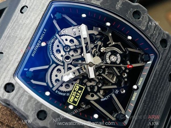 RM Factory 1:1 Swiss Copy Richard Mille RM35-02 Rafael Nadal Swiss NH05 Watch All Black 3