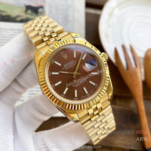 Best Quality Copy Rolex DateJust Watches All Gold Jubilee 40mm 3