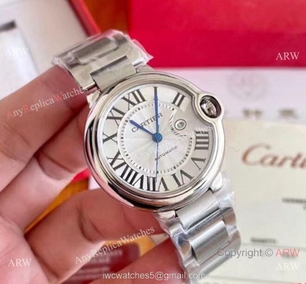 Clone Cartier Ballon Bleu Cartier Couple Watches Stainless Steel Bezel Automatic 3
