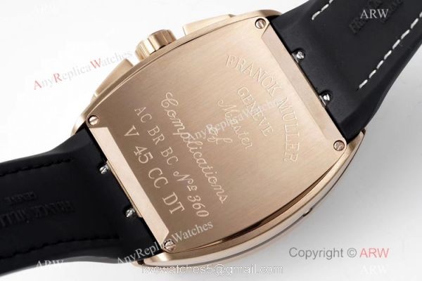 Swiss Grade 1-1 Replica Franck Muller Vanguard Yachting V45 Seagull 7750 Chrono Watch Smoky gray Dial 3