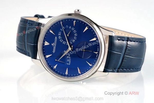 ZF Jaeger-LeCoultre Master Ultra Thin Power Reserve Blue Dial Watch Swiss Replica Watches 3
