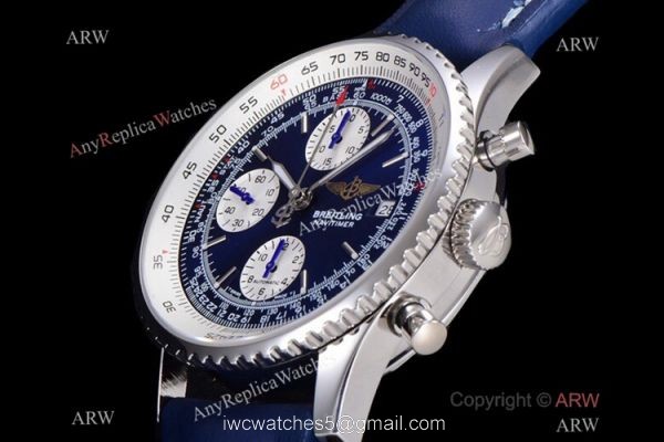 OXF Swiss Replica Breitling Old Navitimer II A13322 Watch Blue Chronograph Dial 3