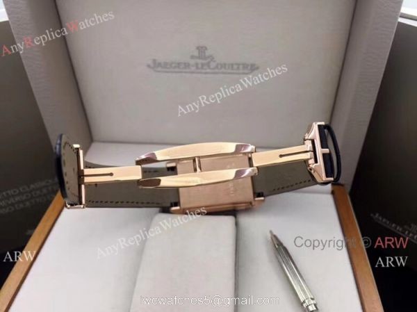 Clone Jaeger LeCoultre Grande Reverso Duo Men Watch Rose Gold with Date 3
