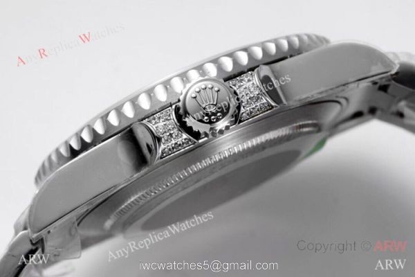 (ROF)Swiss Grade 1:1 Replica Rolex Submariner Royal blue Diamond Watch Custom Made Watches 3