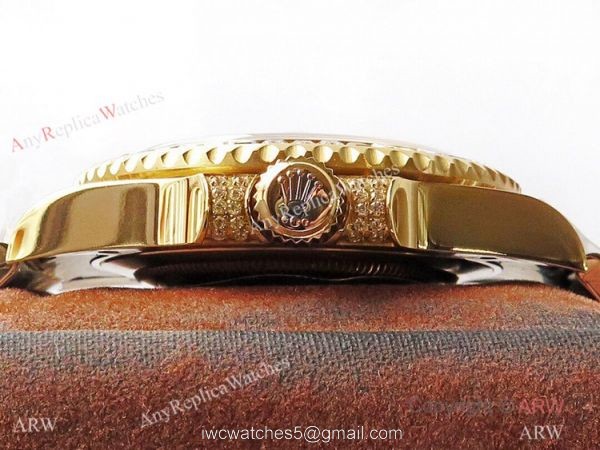 (ROF) Swiss Replica Rolex GMT-Master II Custom Watch Full Diamond Dial A2836 Movement 3