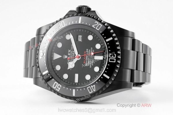New! Swiss Replica Rolex Deepsea Dweller Blaken Limition Edition Watch 44mm 3