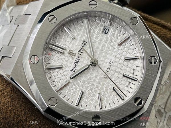 TWS factory V3 Version Swiss Audemars Piguet Royal Oak Cal.3120 Silver Dial Watch 37mm 3