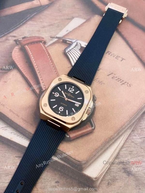 2021 New Copy Bell Ross BR05 Automatic Watch Rose Gold 42mm Mens 3
