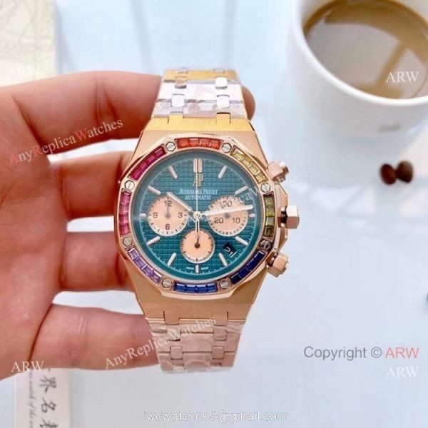 Replica Audemars Piguet Royal Oak Rainbow Watches Rose Gold 3